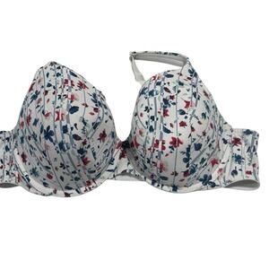 CACIQUE Floral Lightly Lined Full Coverage Underwire Bra Size 44D